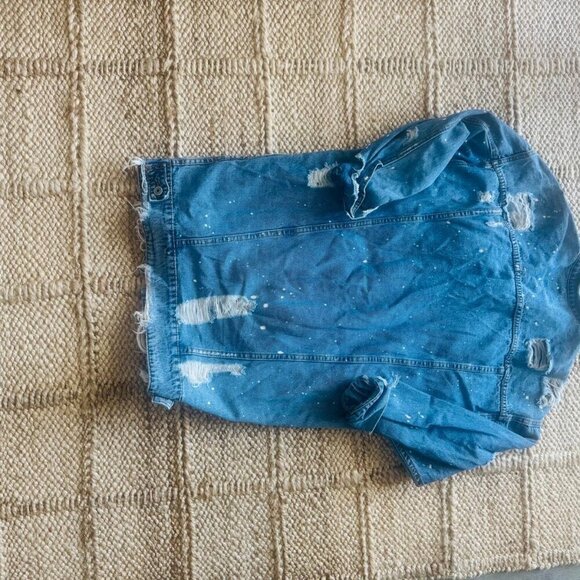 Distressed Denim Jacket (Medium-Large) - Picture 3 of 4